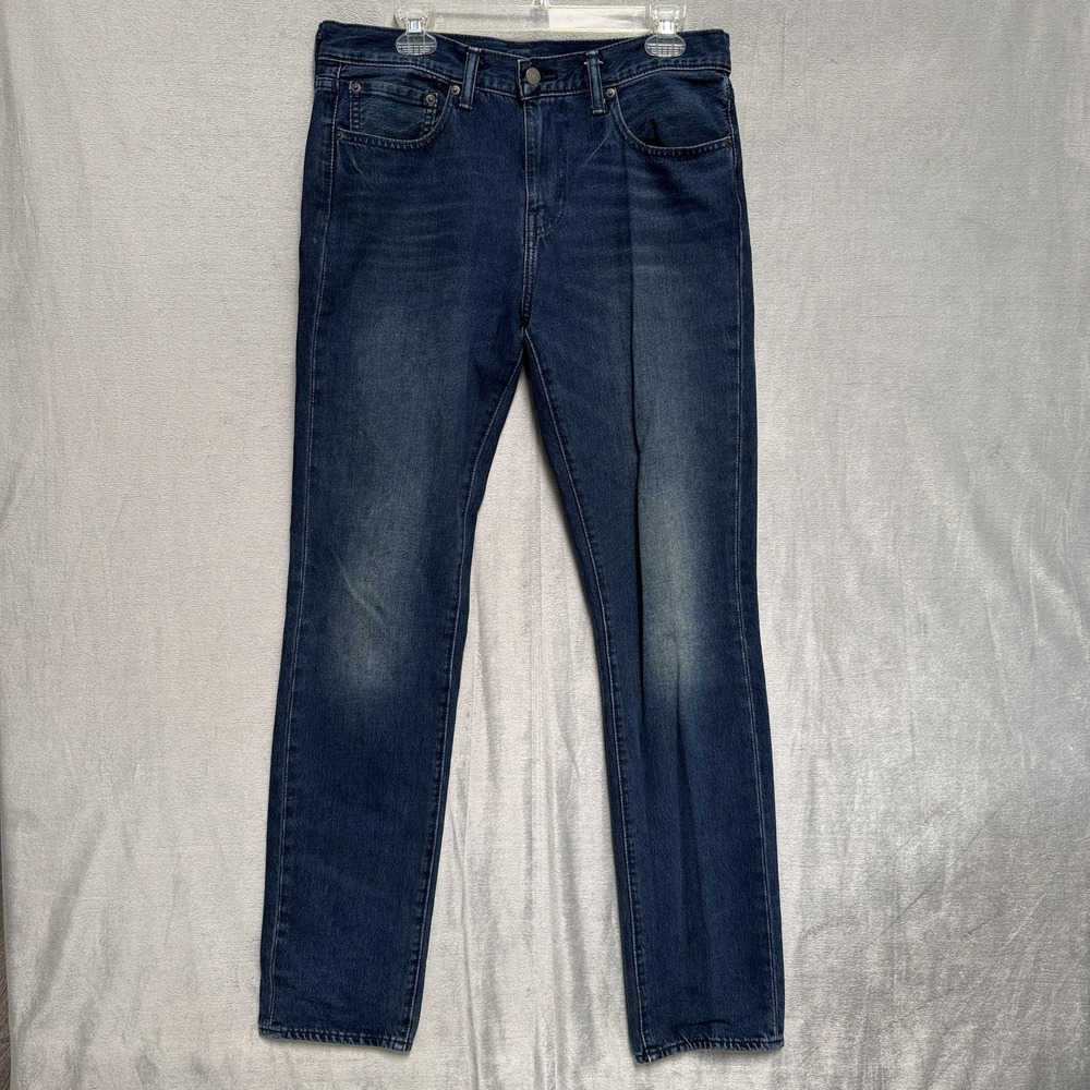 Levis 511 Jeans Mens 32x34 Blue Dark Wash Tapered Slim Fit Denim Cotton